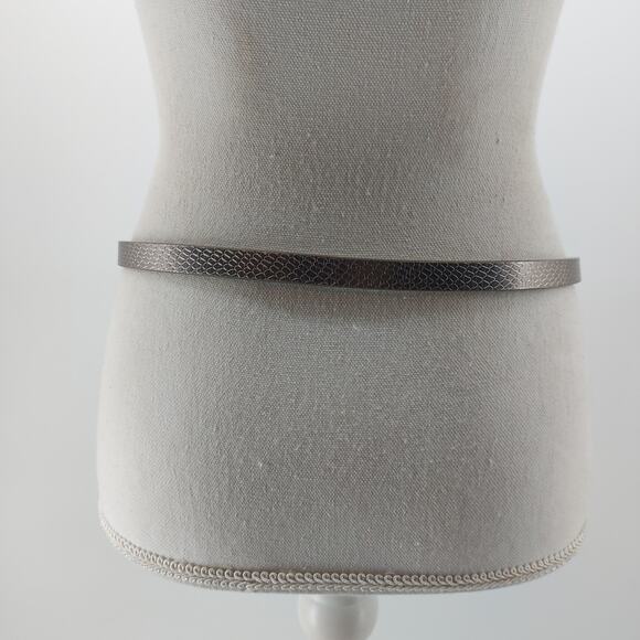 J. Crew Factory Metallic Skinny Belt Fashion Glam Preppy Small - Picture 7 of 8